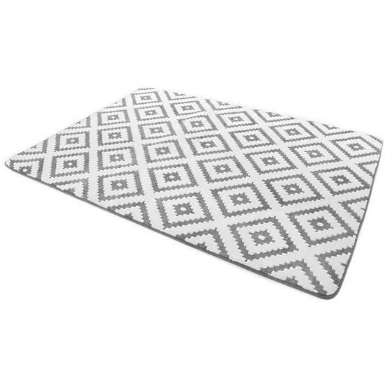 Teppich 3D DIAMOND GRAU & WEISS