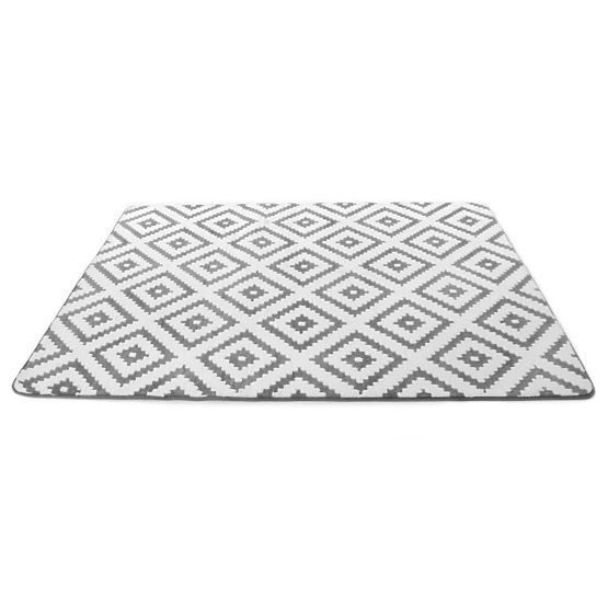 Teppich 3D DIAMOND GRAU & WEISS