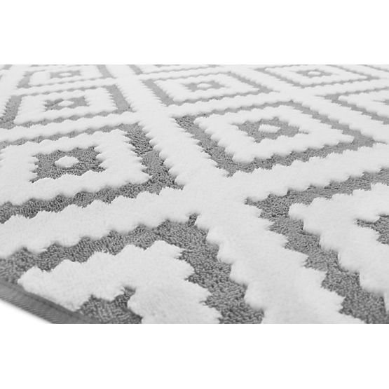 Teppich 3D DIAMOND GRAU & WEISS