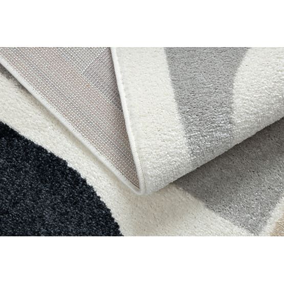 Teppich FUSION 0213 weiß / dunkelrosa - Geometrisch, modern, abstrakt