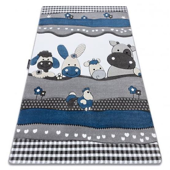 Teppich PETIT FARM TIERE, blau