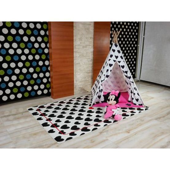 Teppich SKETCH - F755 Creme/Schwarz - Herz