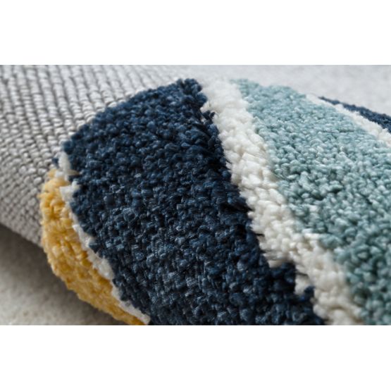 Teppich YOYO GD50 grau/weiß - Bär für Kinder, strukturell, sensorisch Fransen