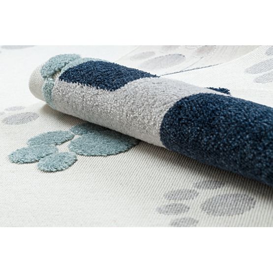 Teppich YOYO GD59 weiß / grau - Kätzchen für Kinder, strukturell, sensorisch Fransen