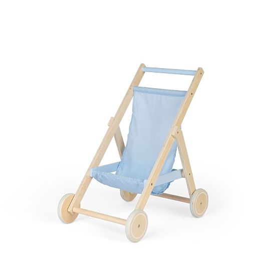 Tidlo Holz-Puppenbuggy blau