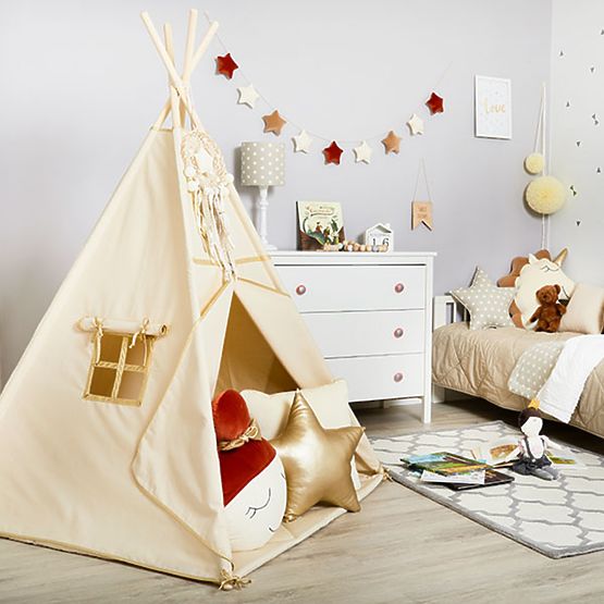 Tipi mit Unterlage Gold Ecru