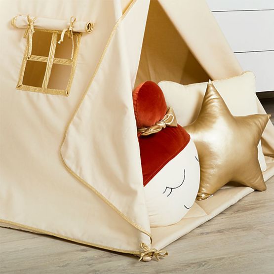 Tipi mit Unterlage Gold Ecru