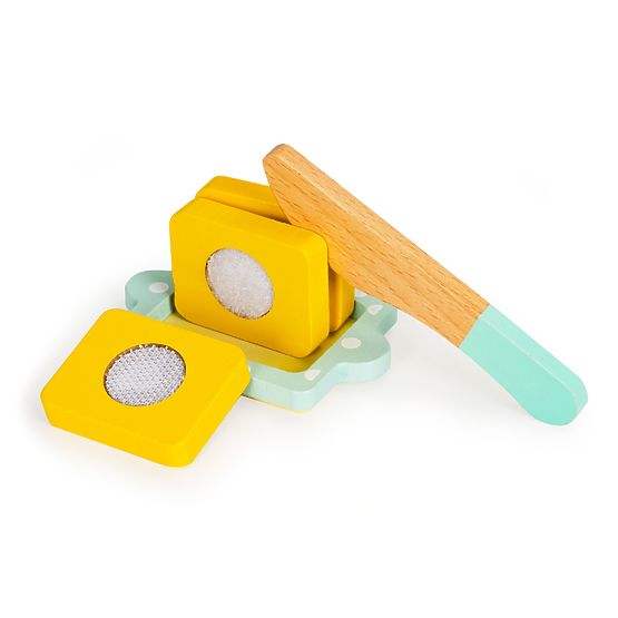 Toaster aus Holz mit Zubehör