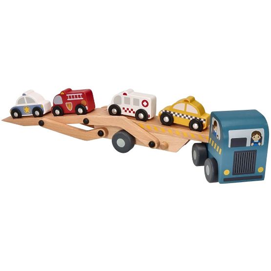 Transporter mit Rettungsfahrzeugen