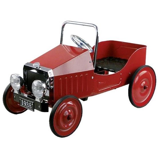 Tretauto aus Metall für Kinder - rot