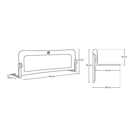 Universelles Bettgitter – grau
