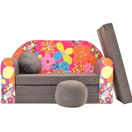 Kindersofa Bunte Blumen