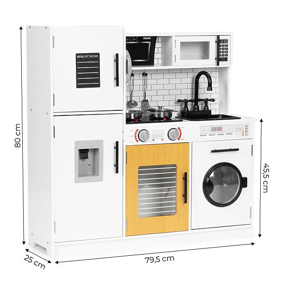 Große Holzküche für Kinder + Geräusche und Lichter ECOTOYS