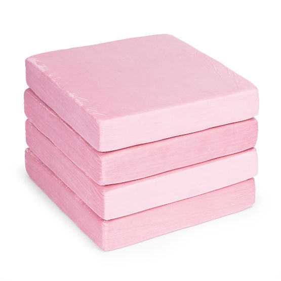 Großes modulares faltbares Kindersofa für 2 Personen DIY 10 weiche Kissen - rosa ECOTOYS