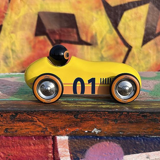 Vilac Holzauto Old Sport Compet gelb