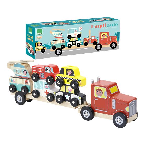 Vilac Holzlastwagen mit Spielzeugautos