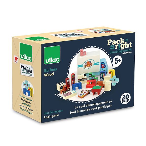 Vilac Holzlogikspiel Pack es richtig! Umzugshelfer