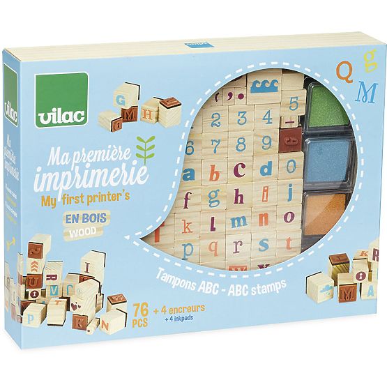 Vilac Holzstempel Alphabet 76 Stk