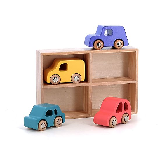 Vilac Set aus 4 Holzautos City Vilacity
