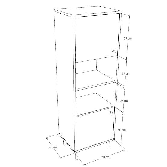 Vitrine Säule für Wohnzimmer Venus Kaschmir 1