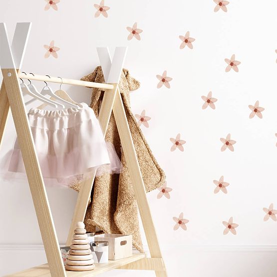 Wandaufkleber-Set - Rosa Vergissmeinnicht 23-tlg