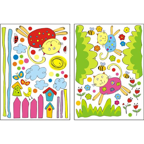 Wandaufkleber Katzen