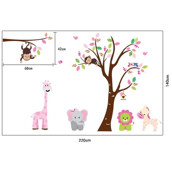 Wandaufkleber - Safari Tierchen