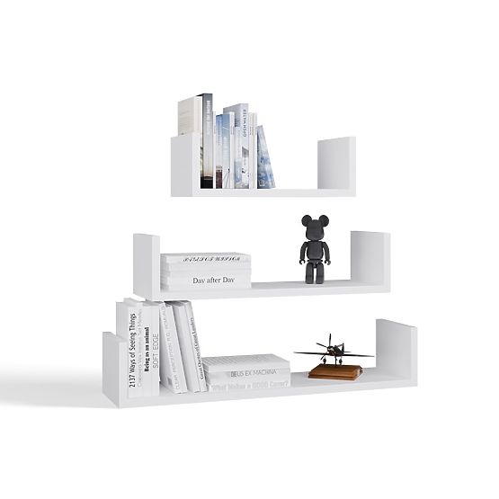 Wandregal-Set MOBI 3P WEISS