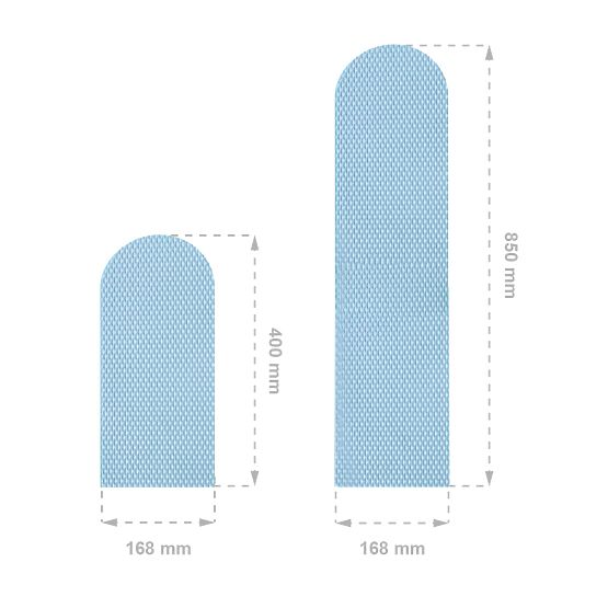 Wandschutz aus Schaumstoff – hellblaue Platten