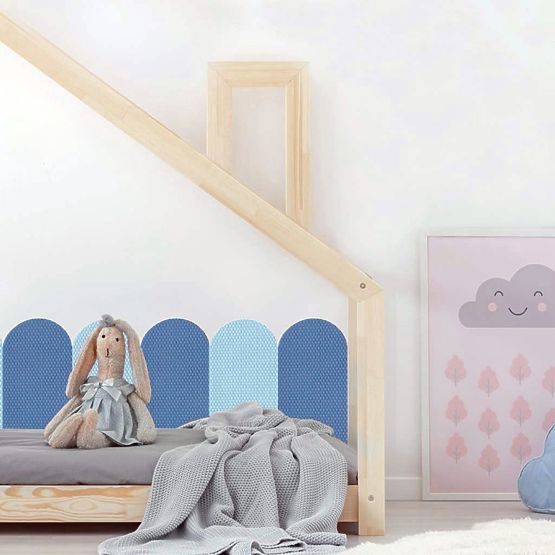Wandschutz aus Schaumstoff – hellblaue Platten