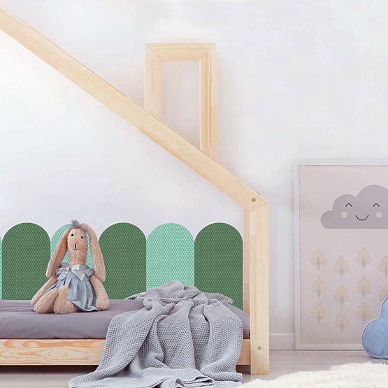 Wandschutz aus Schaumstoff – pastellgrüne Platten
