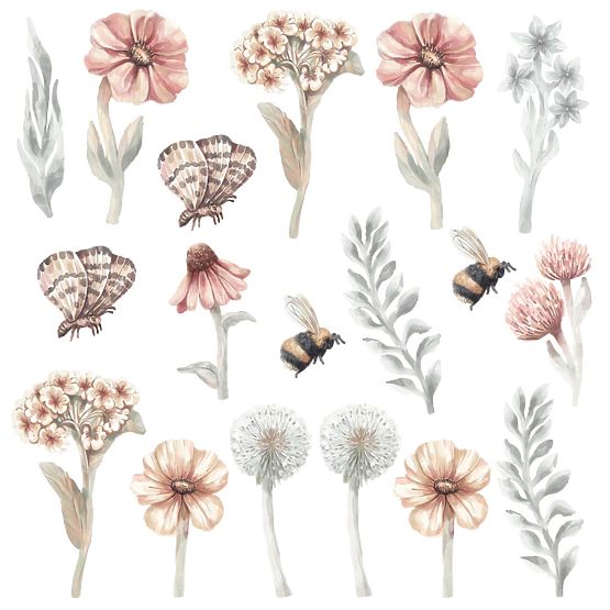 Wandsticker - Wiesenblumen