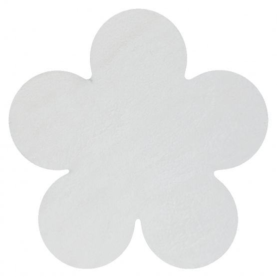 Waschbarer Teppich SHAPE 3106 Blume Shaggy - Elfenbein Plüsch, rutschfest