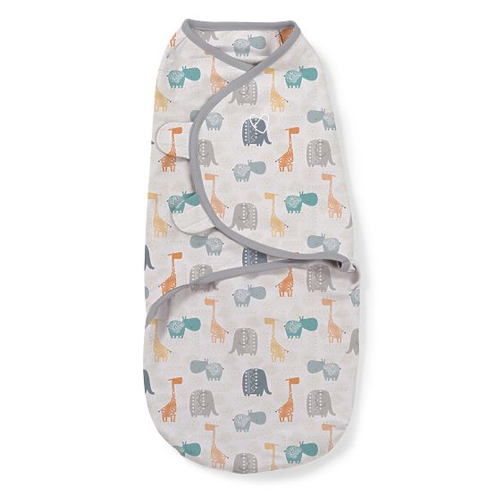 Wickeldeckchen SwaddleMe jungle / grau