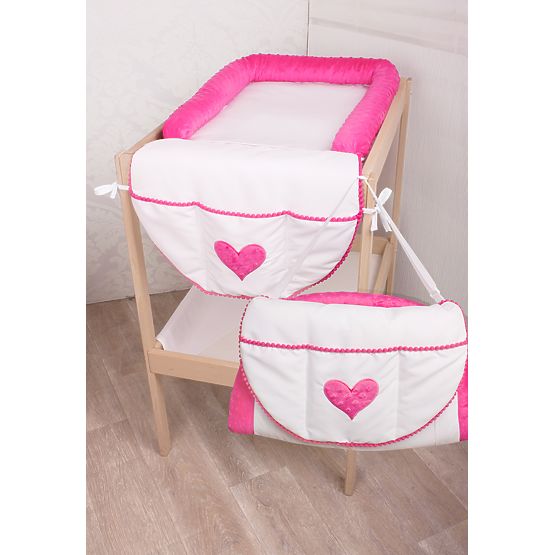 Wickelunterlage mit Tasche 2in1 Minky Pink