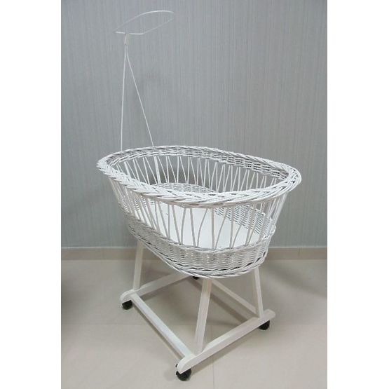 Wicker kinderbett p ausrüstung für baby - weiß