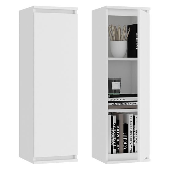 Wohnwand CLP - Möbelset Vitrine + weiße TV-Schrank