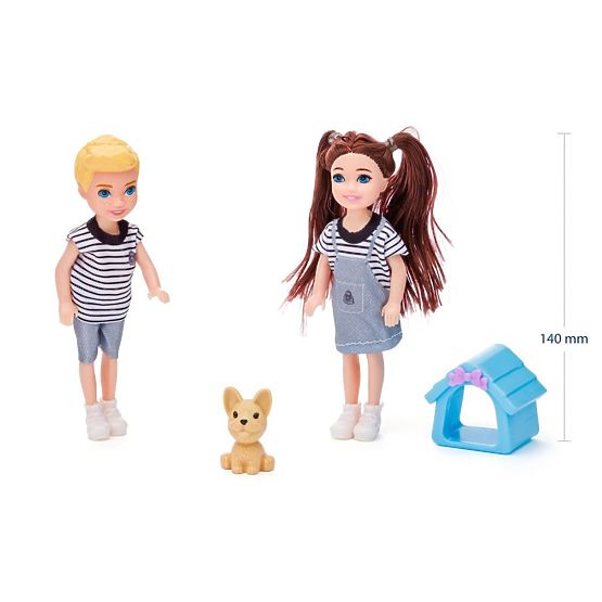 Woodyland Moderne Puppenfamilie mit Tieren