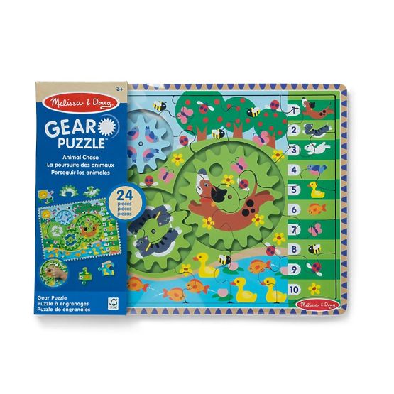 Zahnrad-Puzzle Tier-Rennen