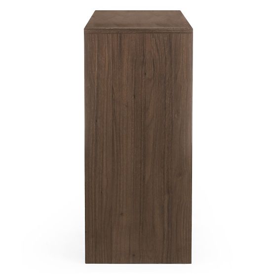 Zweitürige Kommode Moku Nussbaum Villa, abgerundete Frontflächen