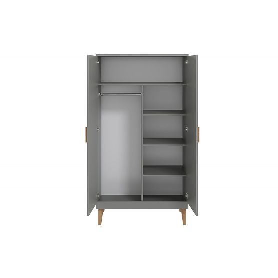 Kleiderschrank KUBI zweitürig - weiß