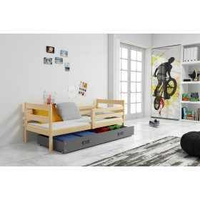 Kinderbett ERIK - natur/grau, BMS