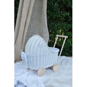 Korbwagen für Puppen – weiß, Ourbaby