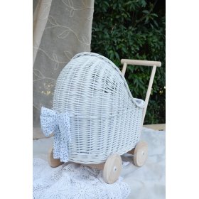 Korbwagen für Puppen – weiß, Ourbaby