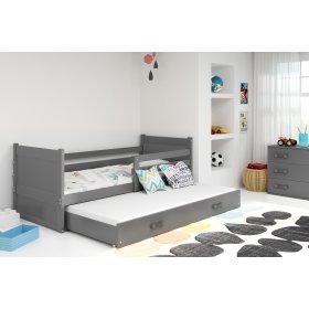 Kinderbett mit Zusatzbett ROCKY - grau, BMS