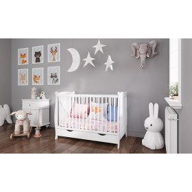 Babybett Gitterbett Laura - weiß, Pietrus