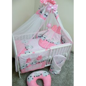 Baby-Bettwäsche-Set 120x90cm LÄMMCHEN - pink, Ankras