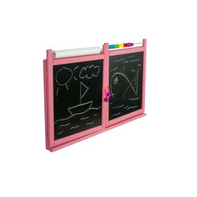 Magnet- / Kreidetafel für Kinder an der Wand - pink