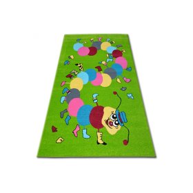 Kinder Teppich FUNKY TOP Raupe grün