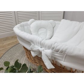Bettwäsche-Set für ein Korbbett - weiß, TOLO